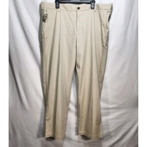 Bass Stretch Wilton Chino Mens Khaki Pants Size 40x30 Beige Straight Leg‎